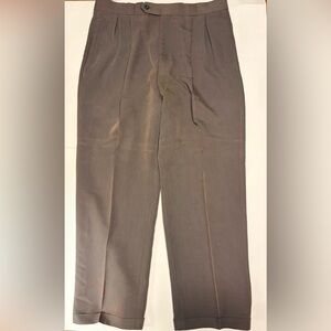 Metro Club Collection Brown Pleated Dress Trousers Mens Size 36 RN 55563